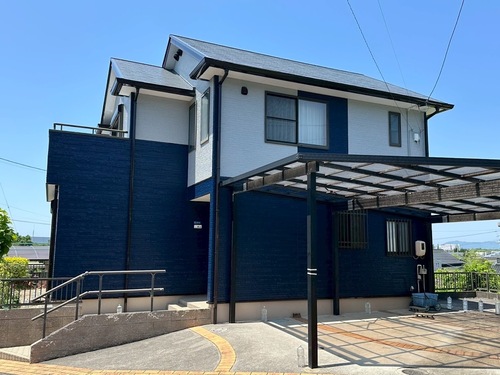 施工後の外壁の様子（山口市M様邸）